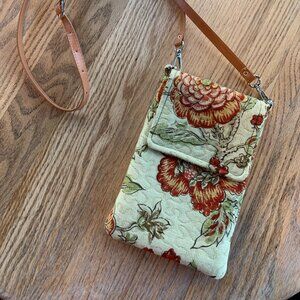 Handcrafted Vintage-Style Floral Crossbody bag - Adjustable Strap NEW!